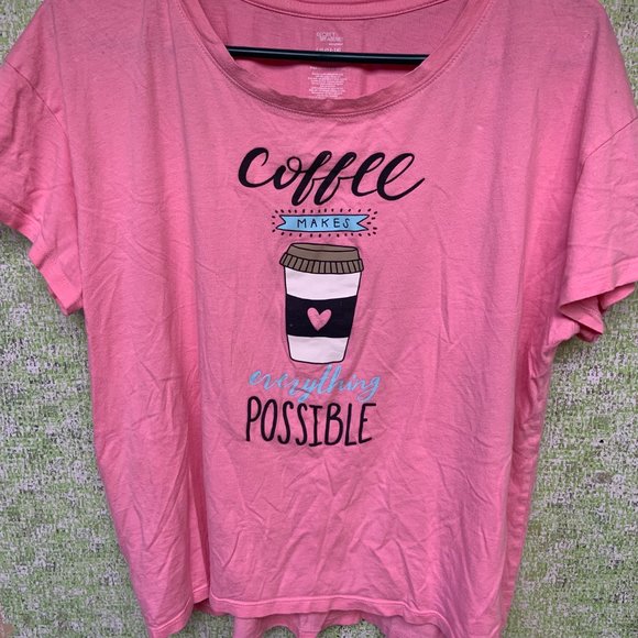 Secret Treasures Pink Lounge/Sleepwear Tee Shirt Size Large - Picture 2 of 6